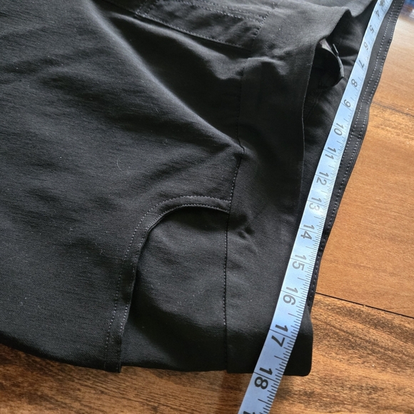 Slim-sation Women's 18 Black Pullon Capris Lattice Side Split Hem Stretch - Picture 4 of 10